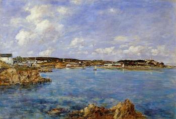 尤金 佈丹 Douarnenez, the Bay, View of Ile Tristan